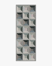 Hedra — Halı, Gri, RUNNER, beyaz zemin, 2x7