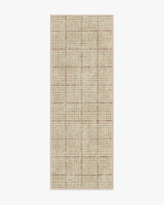 Glen Plaid — Halı, Deve Tüyü Bordo, RUNNER, beyaz zemin, 2x7