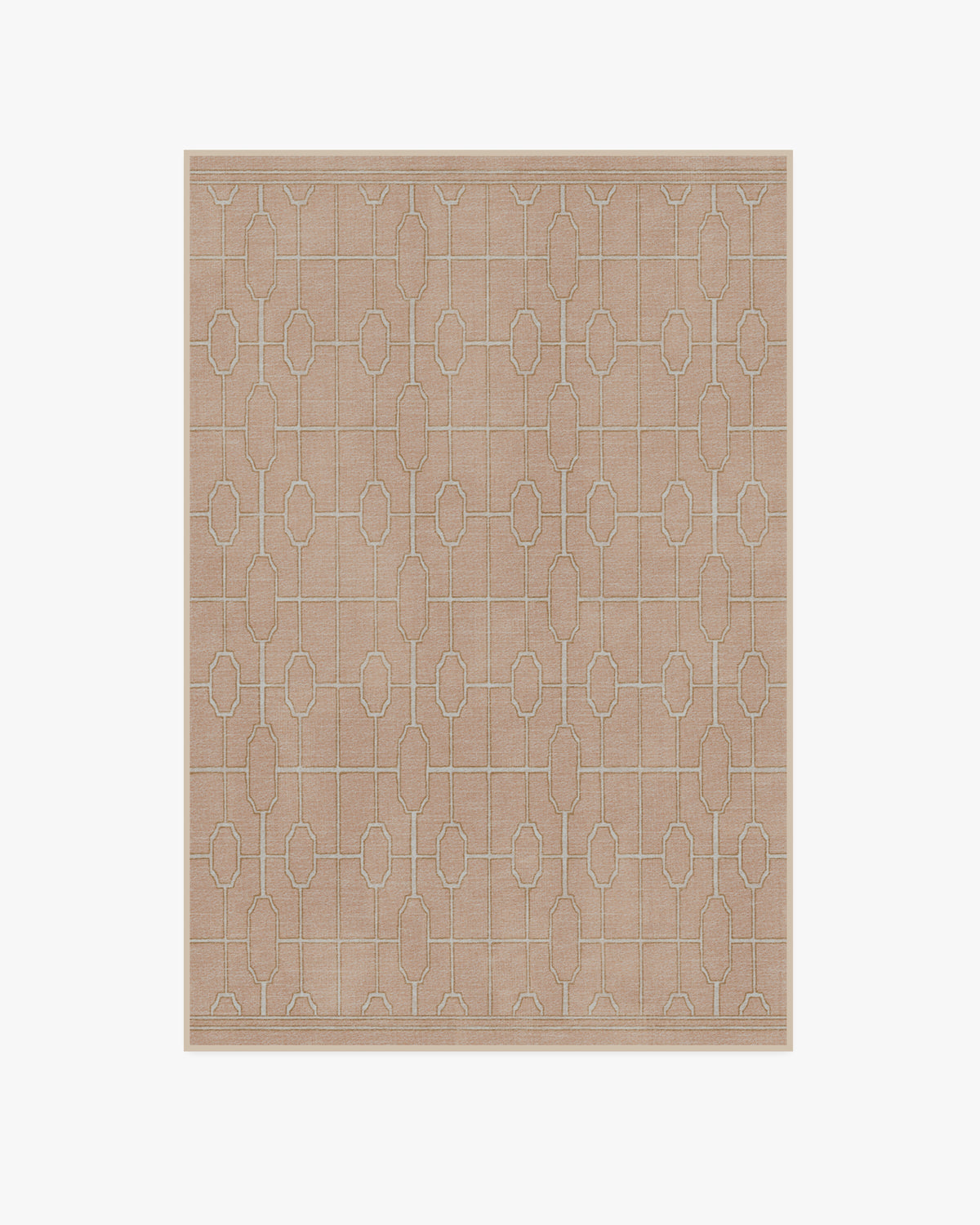 Diana Trellis — Halı, Gül Altın, AREA, beyaz zemin, 4x6