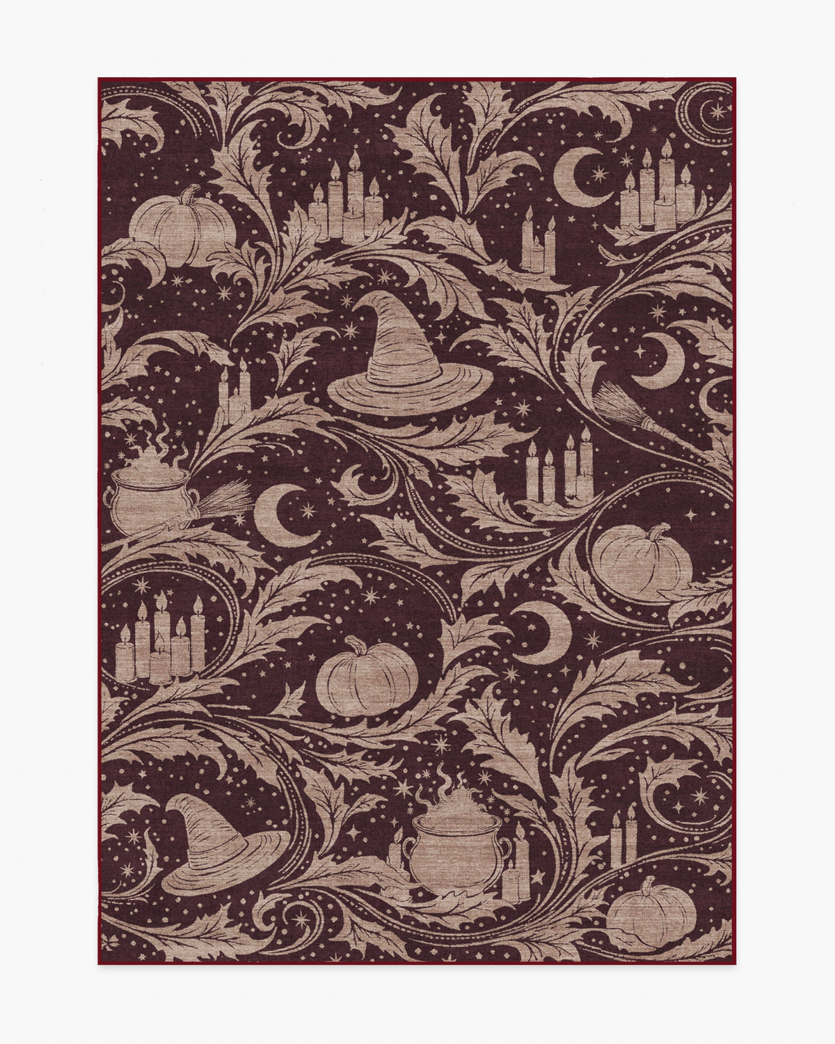 Autumn Alchemy — Halı, Bordo, AREA, beyaz zemin, 5x7