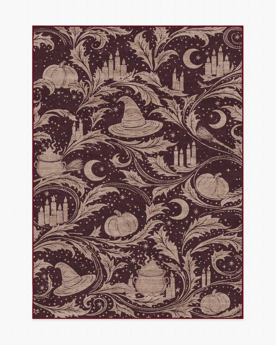 Autumn Alchemy — Halı, Bordo, AREA, beyaz zemin, 5x7