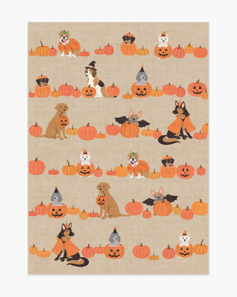 Puppy Patch — Halı, Doğal Çok Renkli, AREA, beyaz zemin, 5x7
