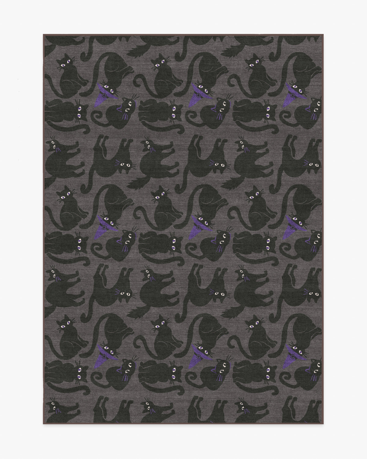 Whisker Mischief — Halı, Antrasit, AREA, beyaz zemin, 5x7