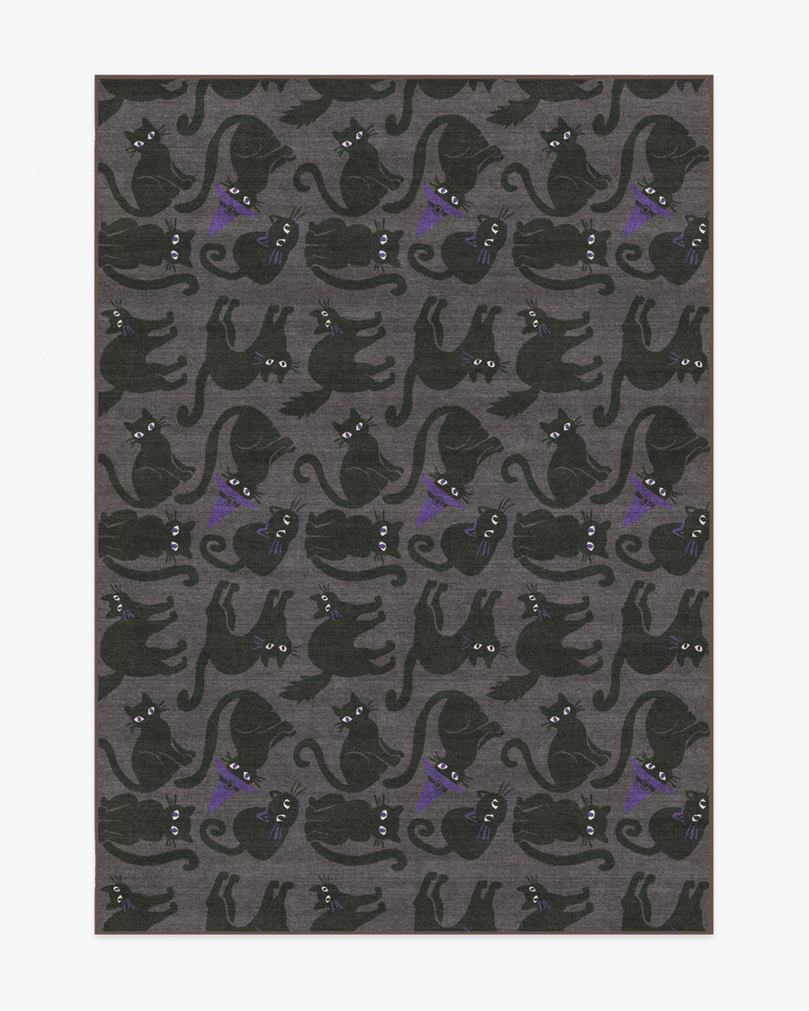 Whisker Mischief — Halı, Antrasit, AREA, beyaz zemin, 5x7
