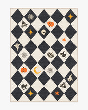 Halloween Harlequin — Halı, Fildişi Antrasit, AREA, beyaz zemin, 5x7