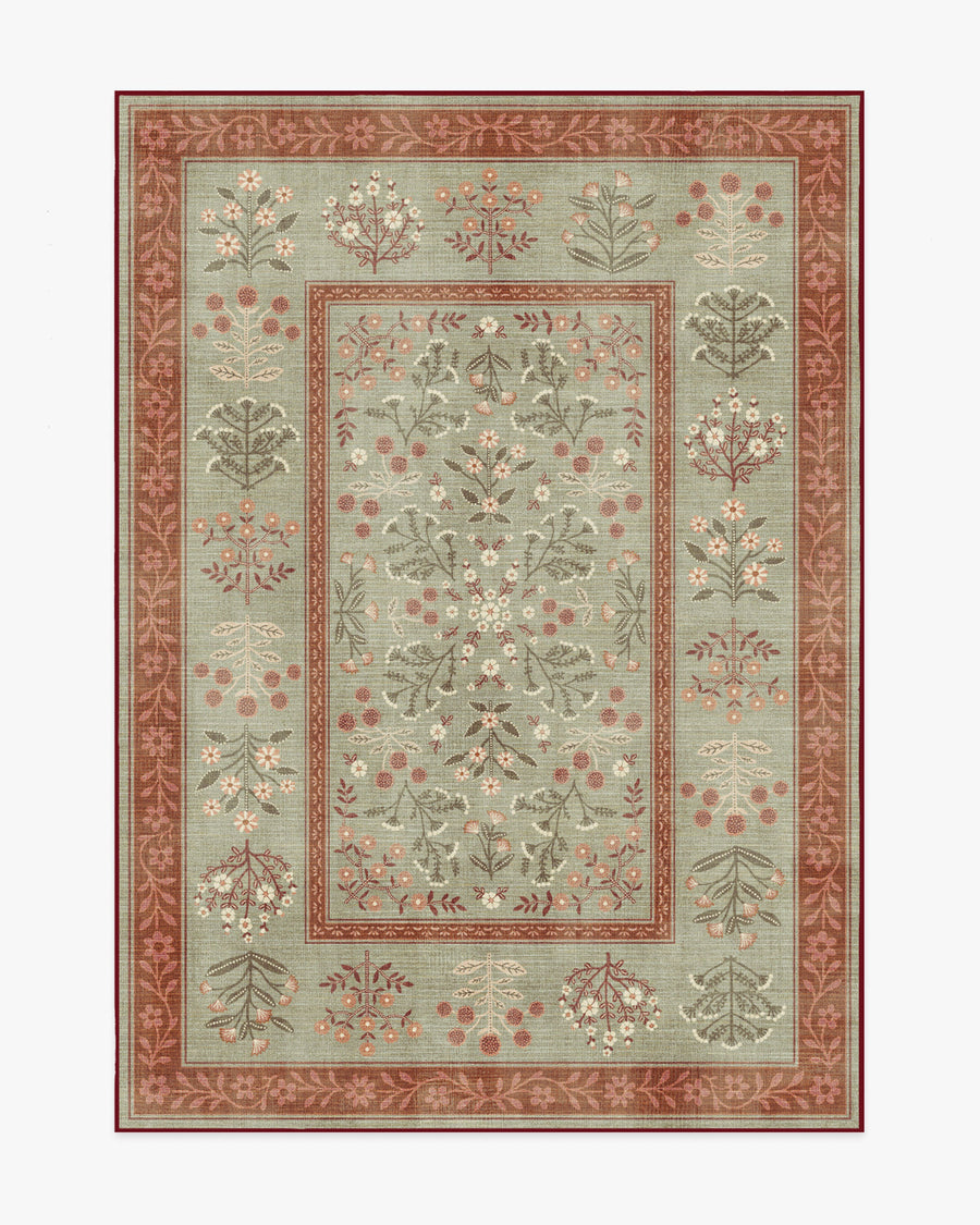 Briar — Halı, Adaçayı Pas, AREA, beyaz zemin, 5x7