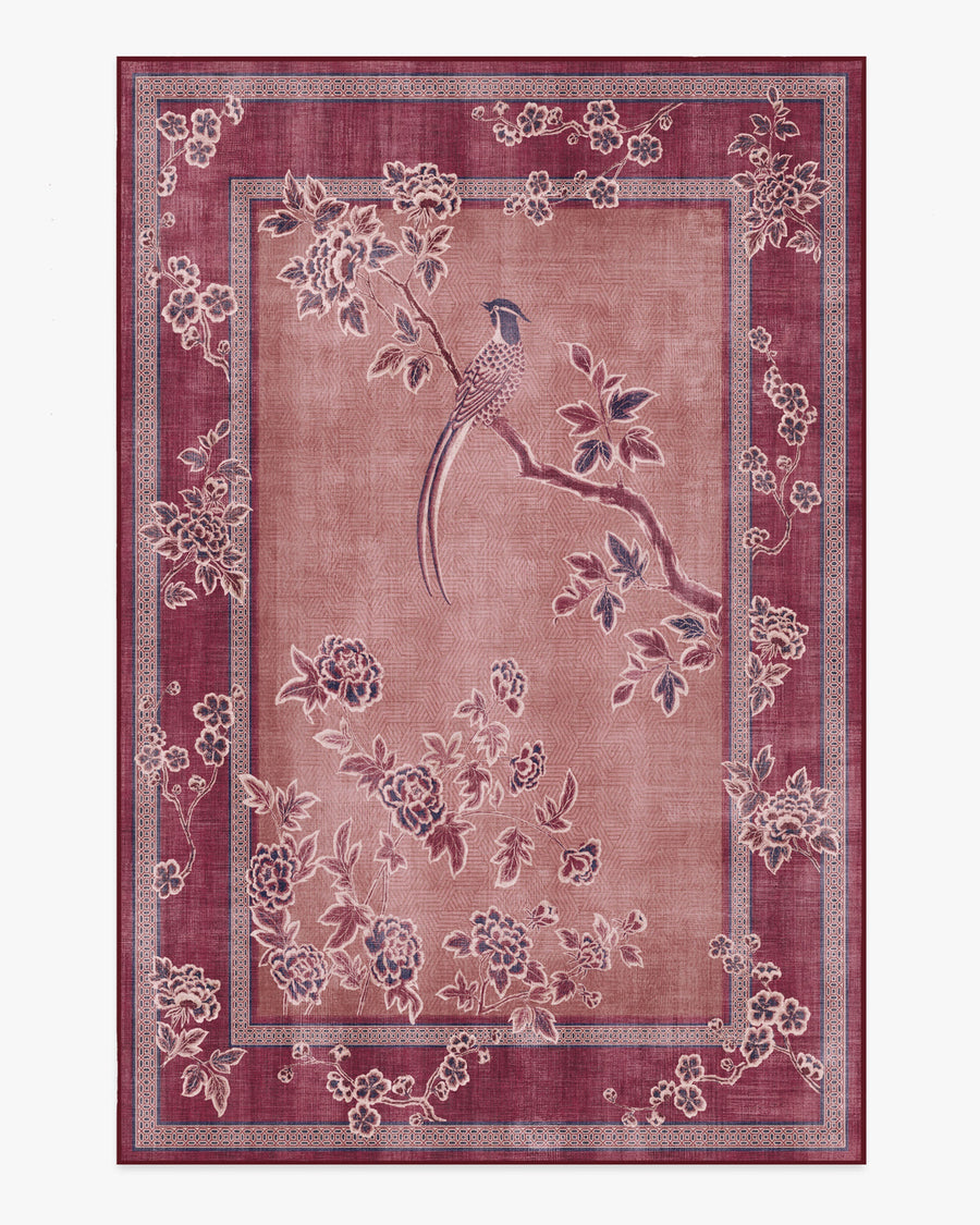 Draper — Halı, Bordo, AREA, beyaz zemin, 6x9