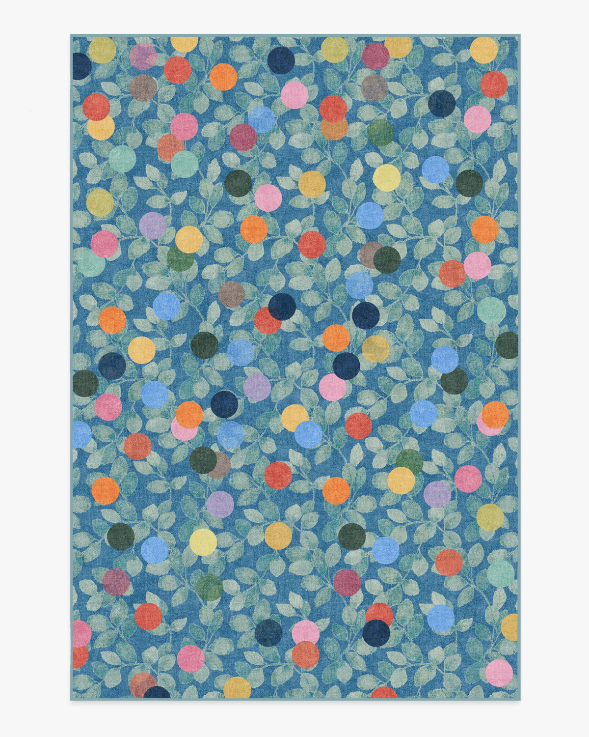Botanical Whimsy Dots — Halı, Mavi, AREA, beyaz zemin, 6x9