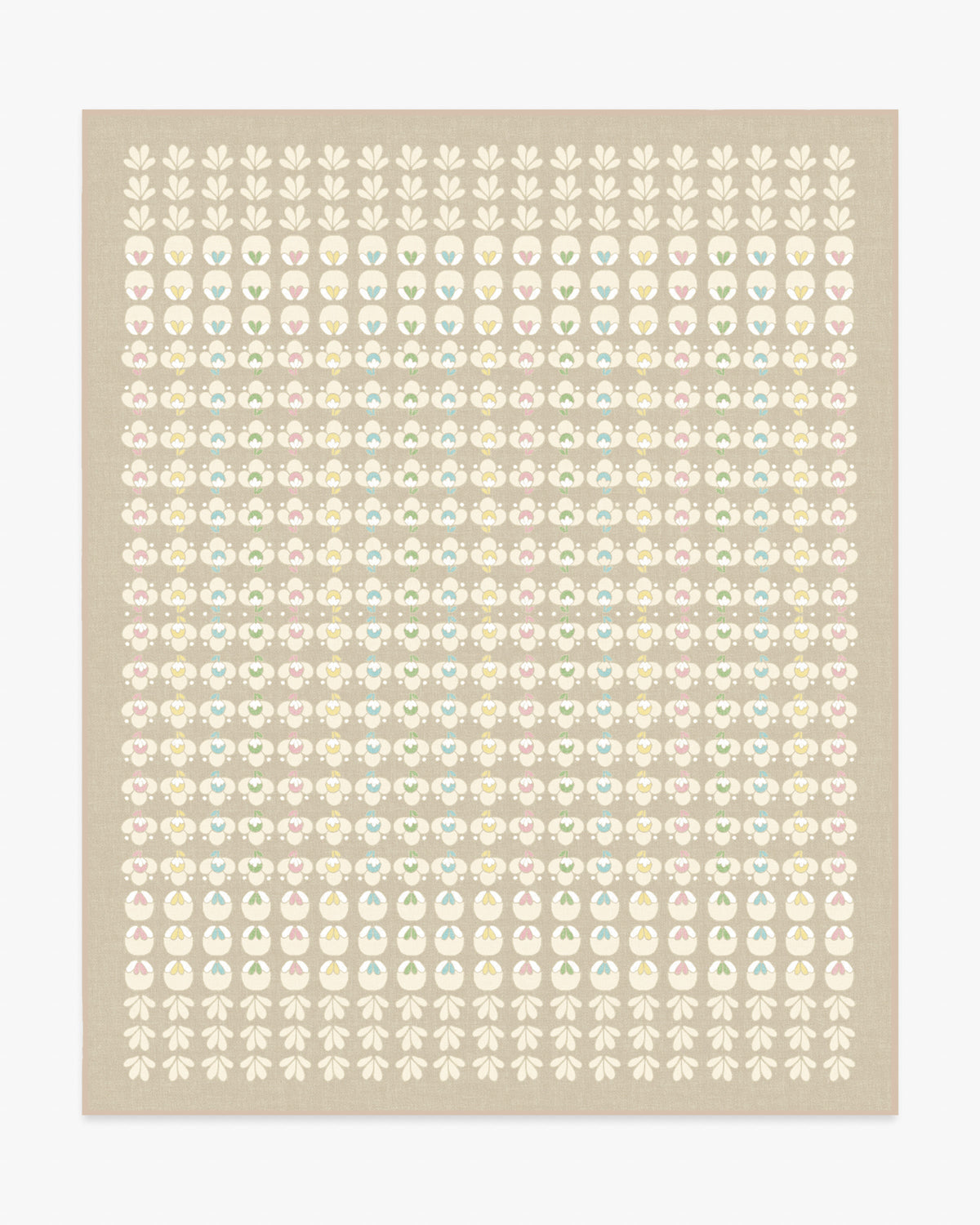 Ditzy Daisy — Halı, Nötr, AREA, beyaz zemin, 8x10
