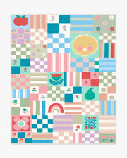 Hello Sunshine Patchwork — Halı, Çok Renkli, AREA, beyaz zemin, 8x10