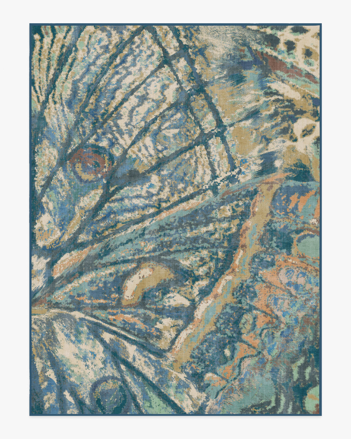 Althea — Halı, Mavi Yeşil, AREA, beyaz zemin, 9x12