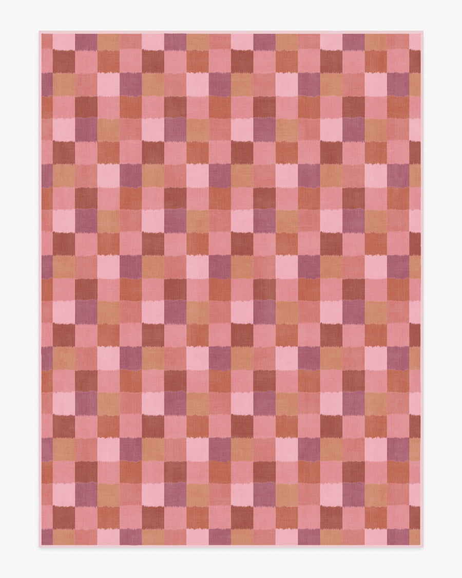 Ostjakki — Halı, Pembe Turuncu, AREA, beyaz zemin, 9x12