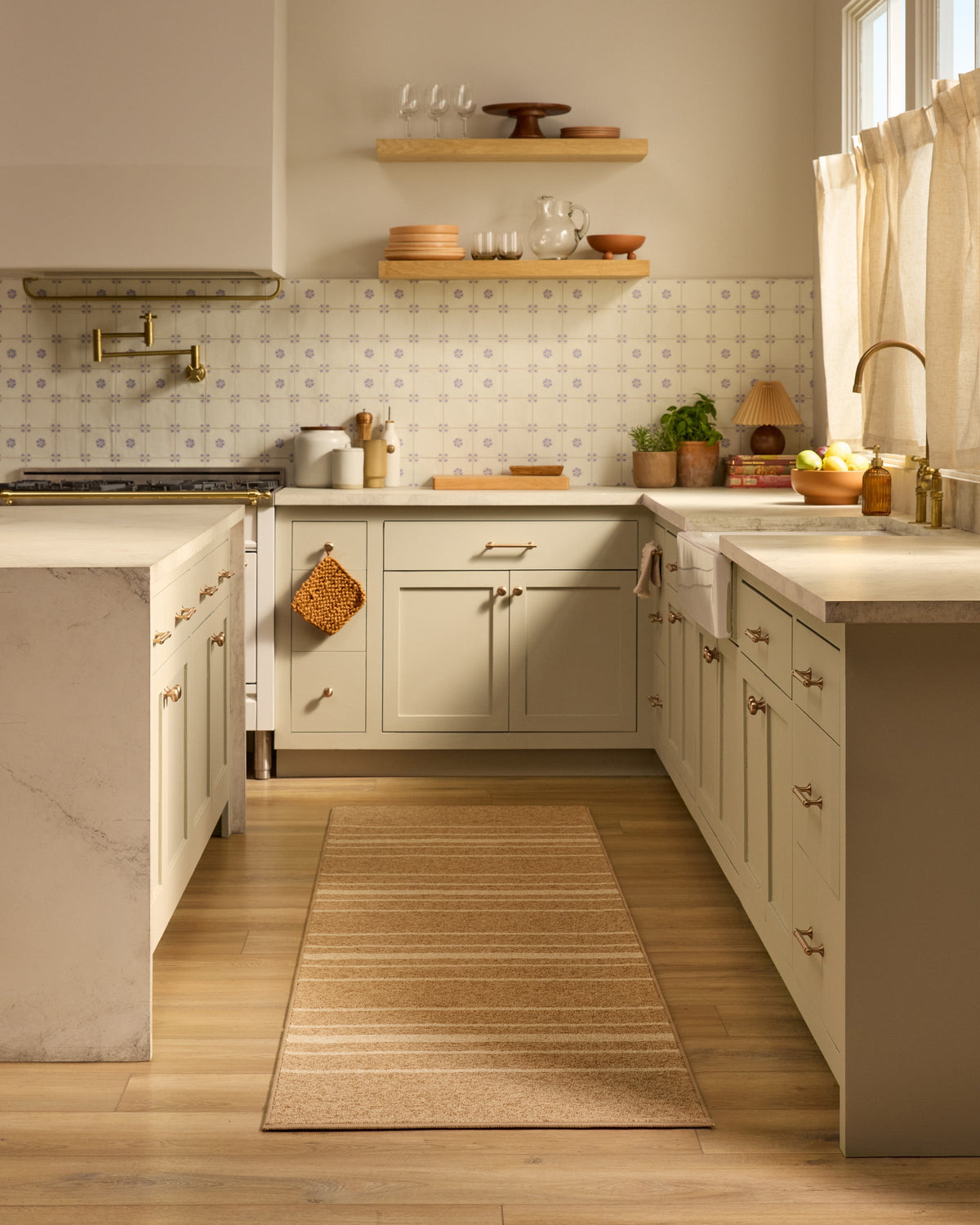 Arden Stripe Natural Bleached Performance Weave — Halı, Bej, RUNNER, yaşam alanı, 2x10