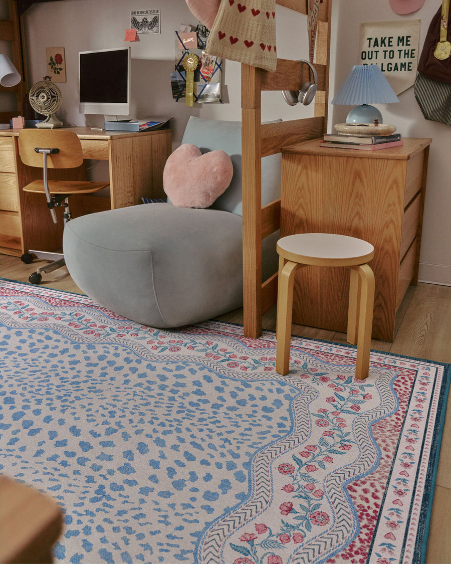 Wendy Animal Border — Halı, Mavi Pembe, AREA, yaşam alanı, 6x9