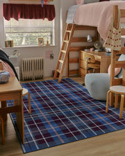Josa Plaid — Halı, Bordo Mavi, AREA, yaşam alanı, 6x9