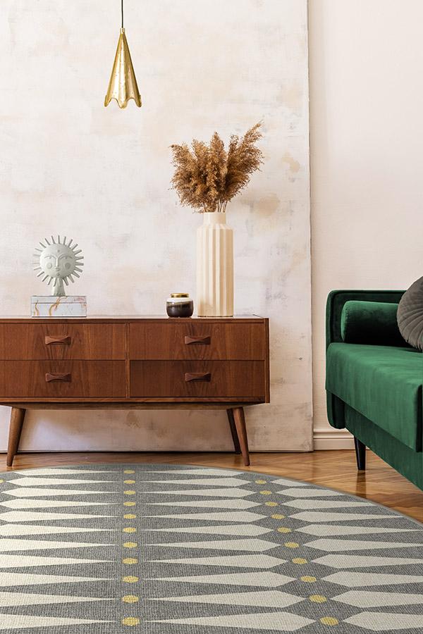 Carnaby Shadow Del Sol — Halı, Gri, ROUND, yaşam alanı, 8R