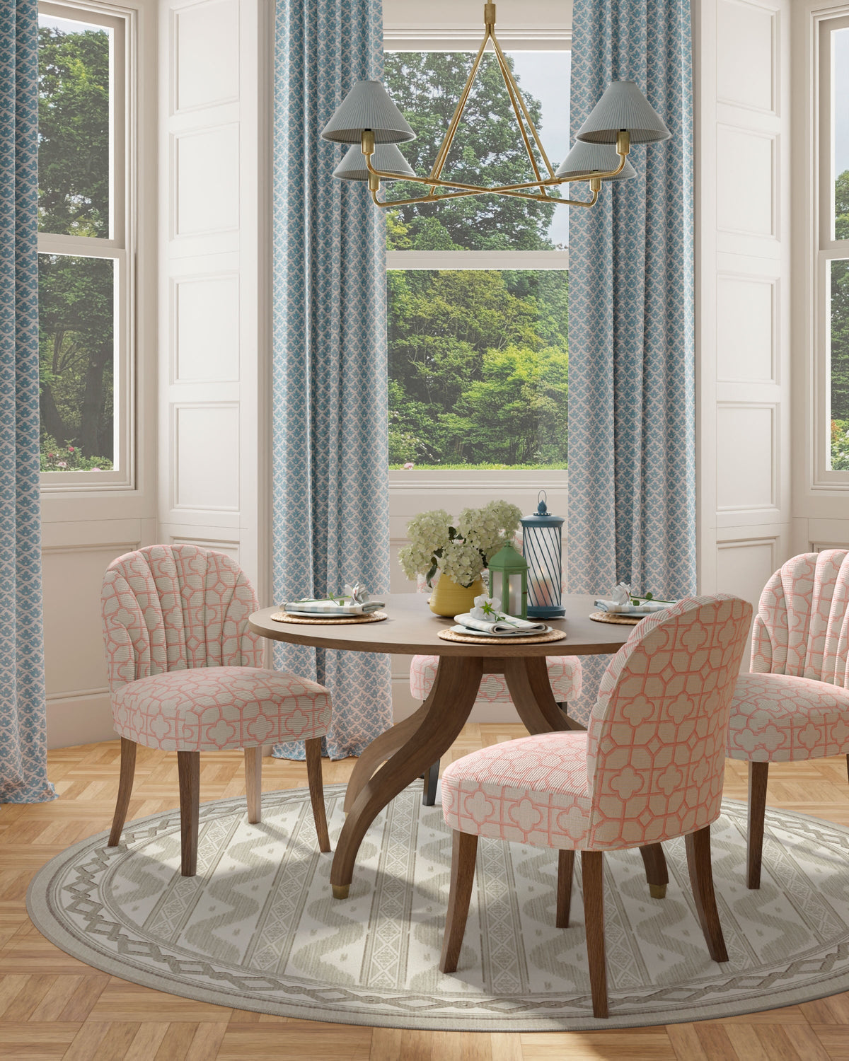 Ava Ikat — Halı, Bej, ROUND, yaşam alanı, 8R