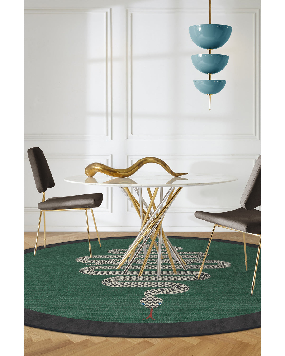 Venom — Halı, Emerald, ROUND, yaşam alanı, 8R