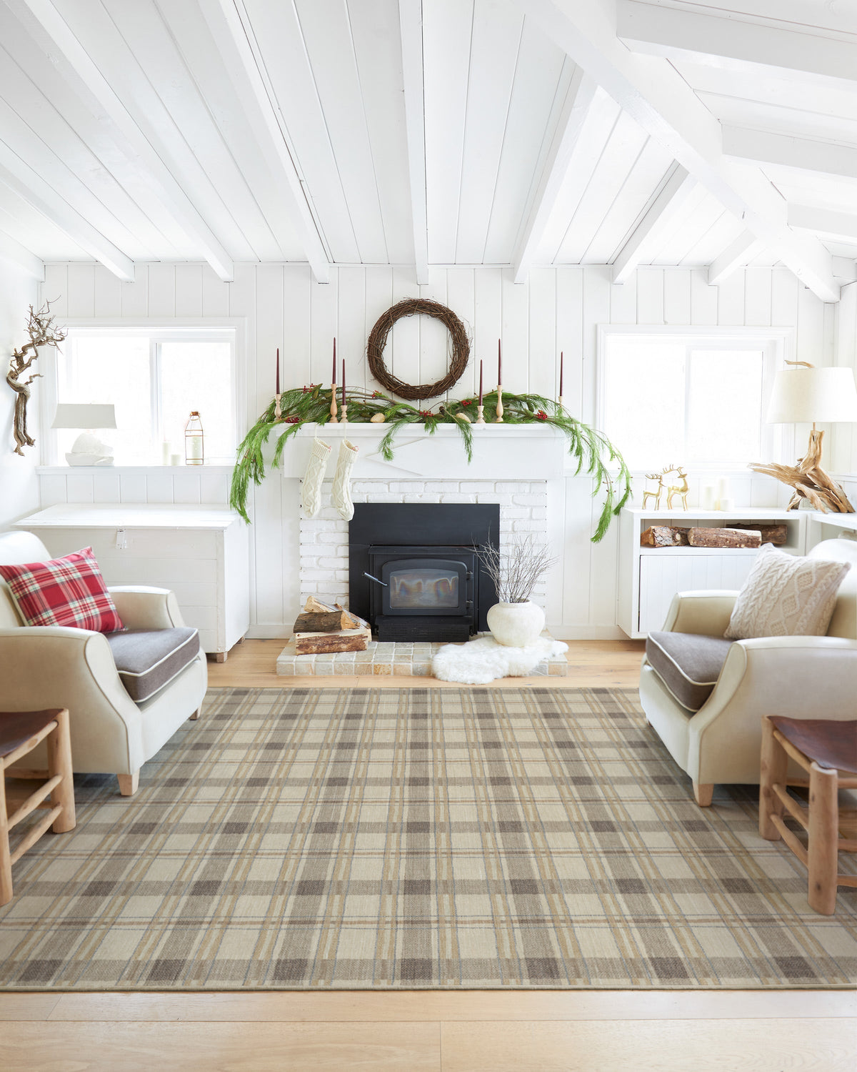 Piper Plaid — Halı, Nötr, ROUND, yaşam alanı, 8R
