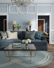 Chrysler Border Chambray — Halı, Mavi, ROUND, yaşam alanı, 8R