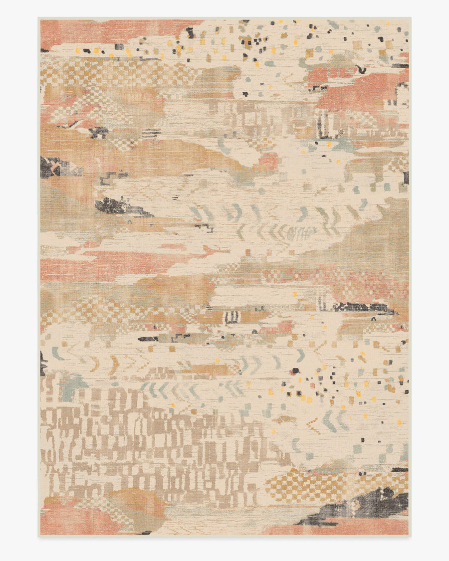 Gaia — Halı, Fildişi Çok Renkli, AREA, beyaz zemin, 10x14