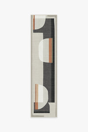 Olena — Halı, Antrasit, RUNNER, beyaz zemin, 2x10