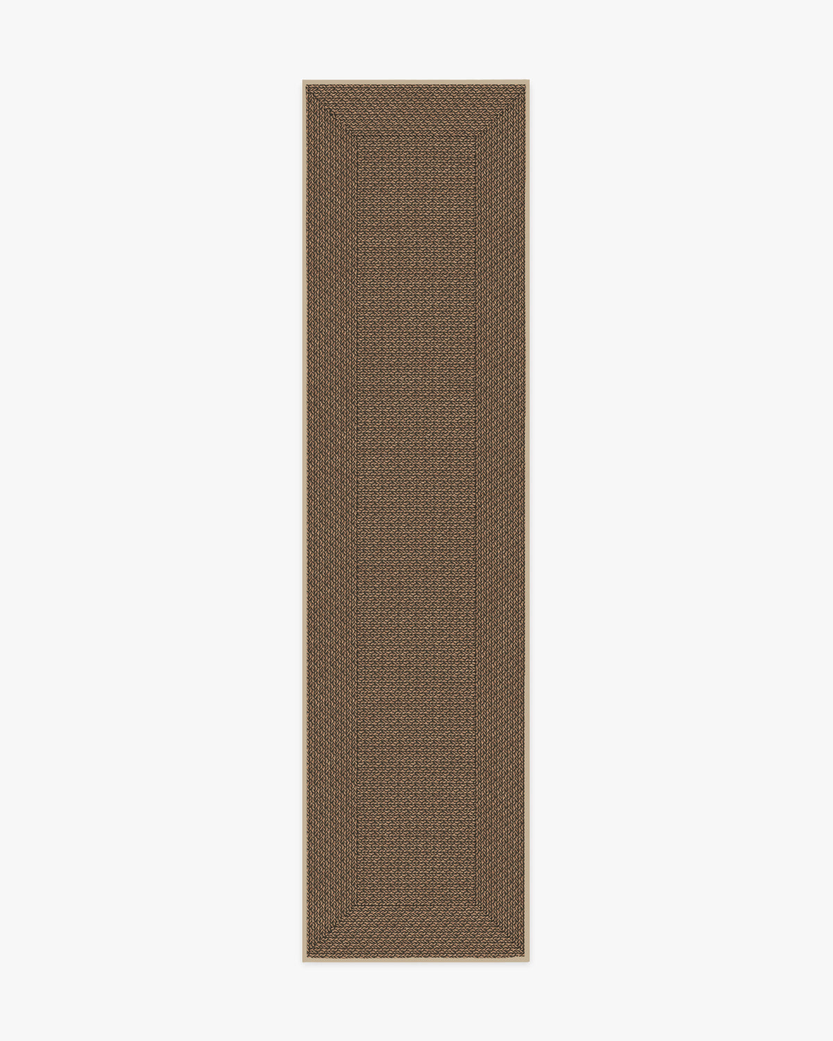 Border Braid — Halı, Kum, RUNNER, beyaz zemin, 2x10