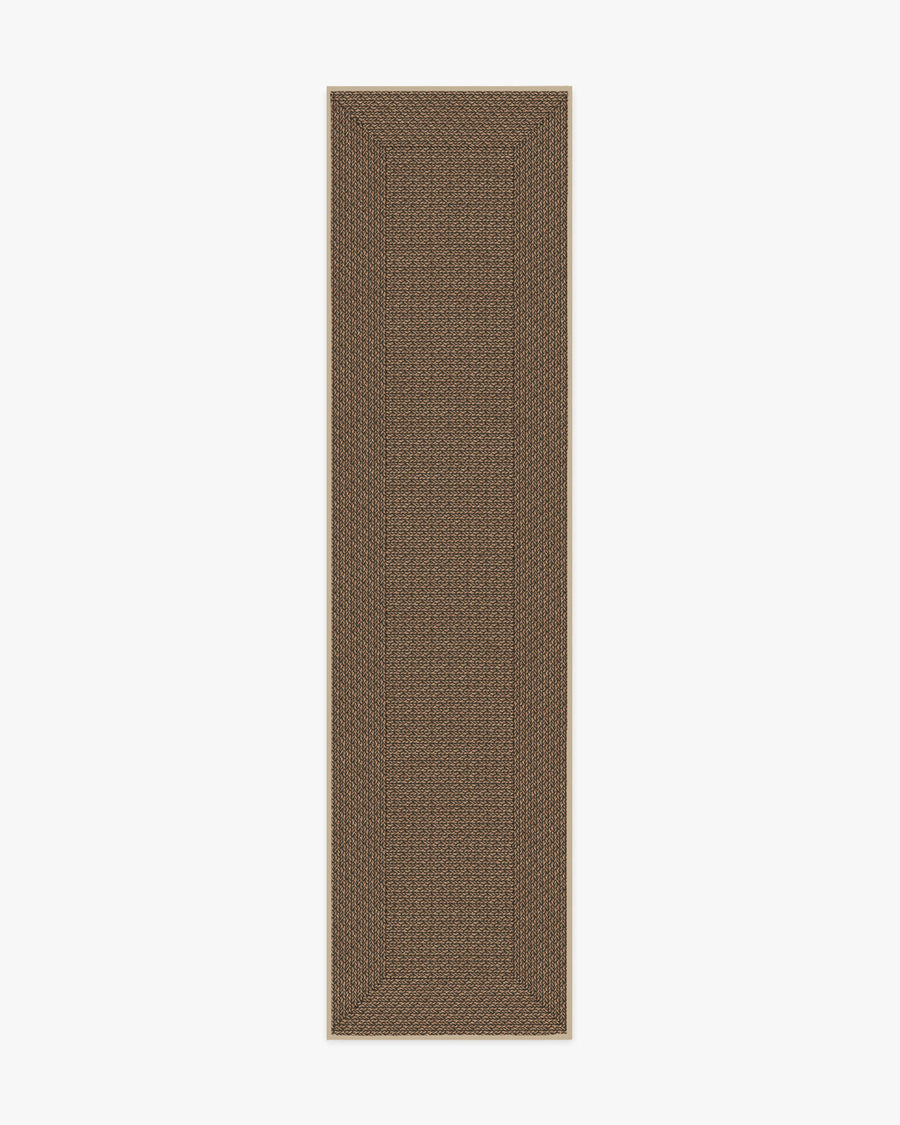 Border Braid — Halı, Kum, RUNNER, beyaz zemin, 2x10