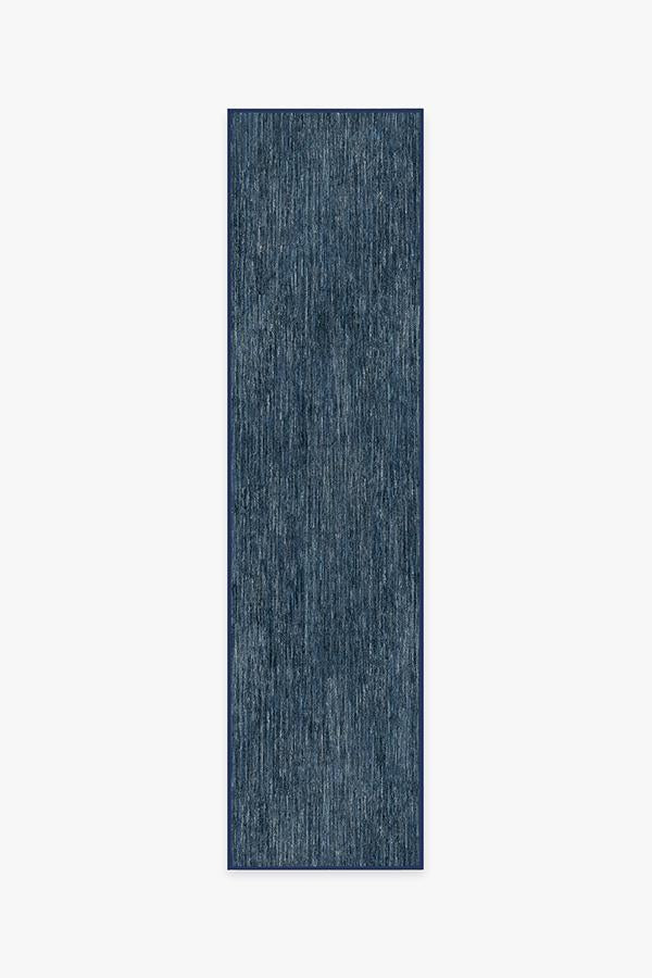 Chunky Solid — Halı, Mavi, RUNNER, beyaz zemin, 2x10