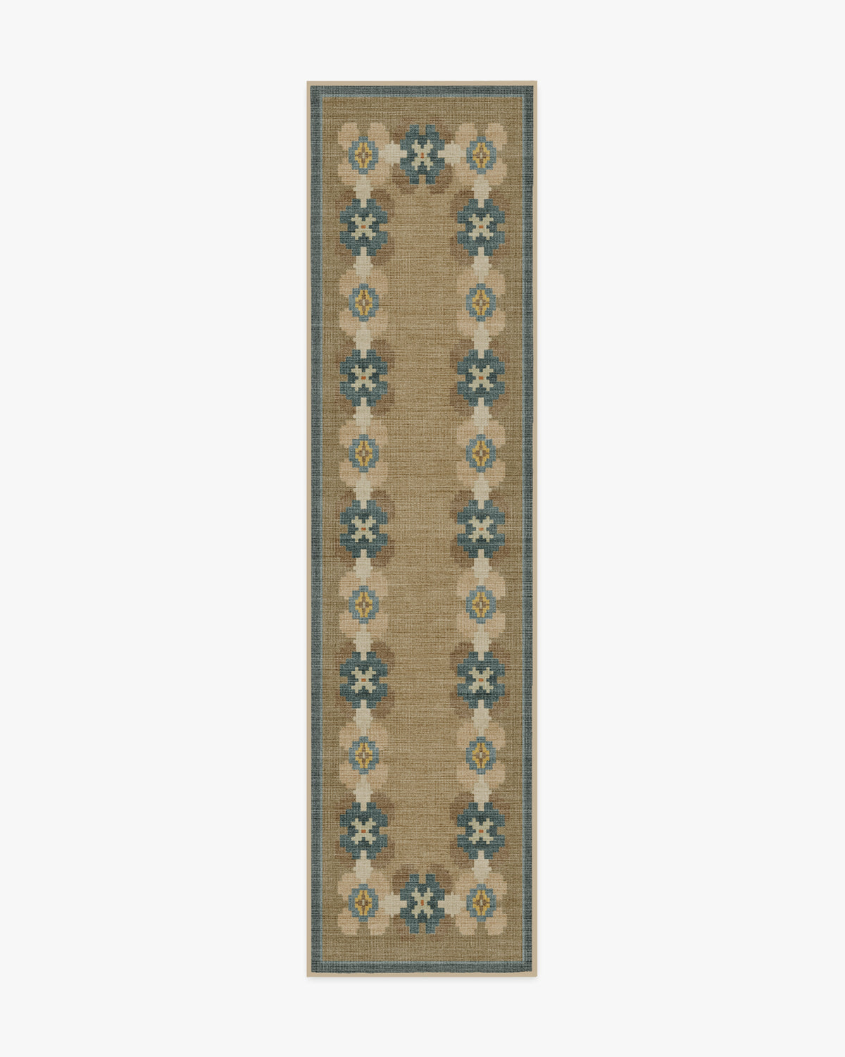 Aster — Halı, Yumuşak Mavi, RUNNER, beyaz zemin, 2x10