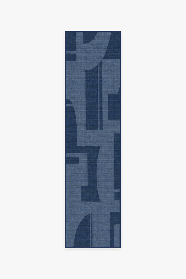 Bodin — Halı, Ink Mavi, RUNNER, beyaz zemin, 2x10