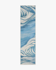 Waves — Halı, Yumuşak Mavi, RUNNER, beyaz zemin, 2x10