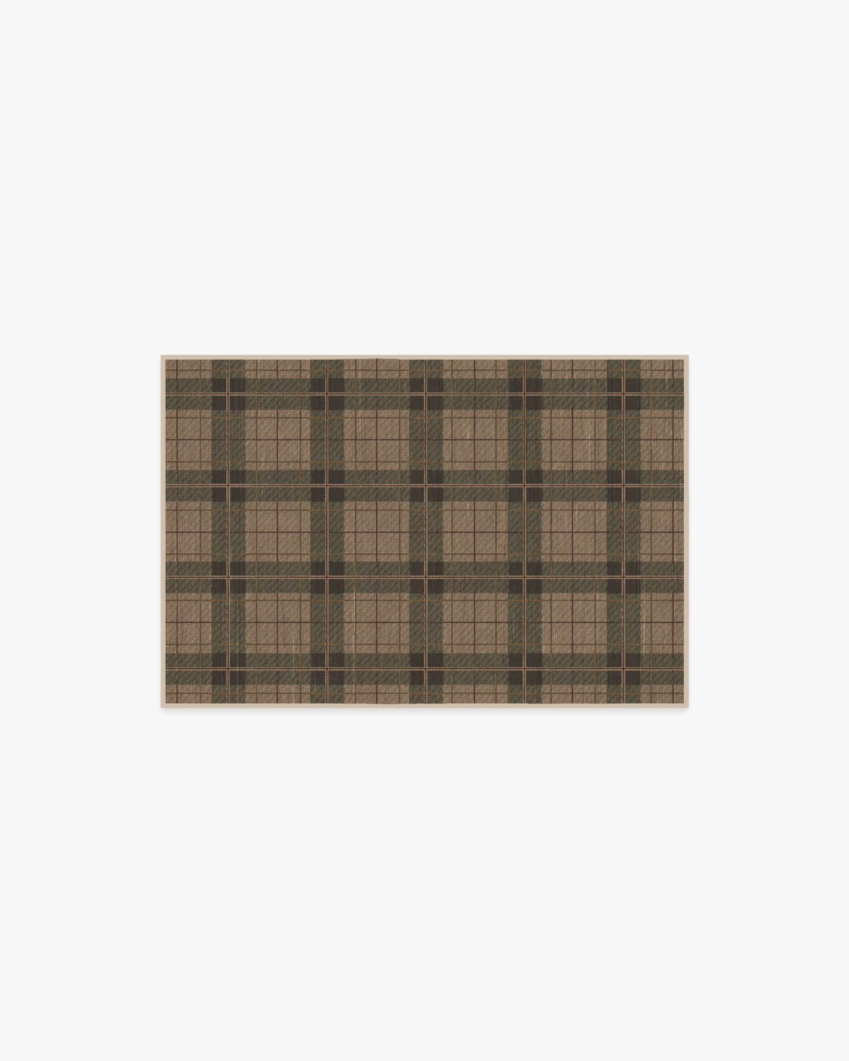 Alfie Plaid — Halı, Doğal Yeşil, AREA, beyaz zemin, 2x3