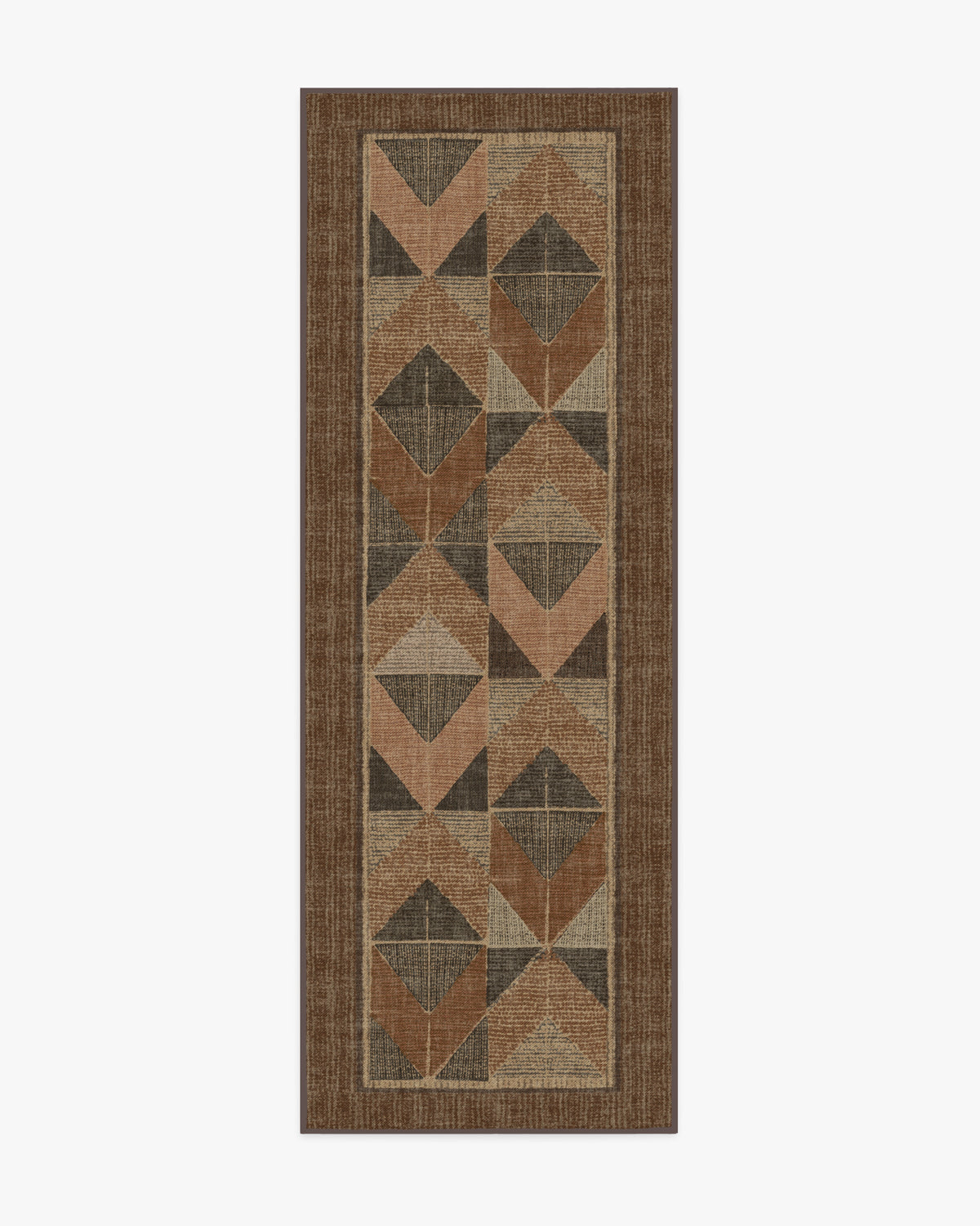 Ember — Halı, Bakır Kahverengi, RUNNER, beyaz zemin, 2x7