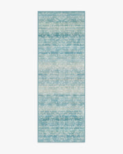Dara — Halı, Soft Turkuaz, RUNNER, beyaz zemin, 2x7