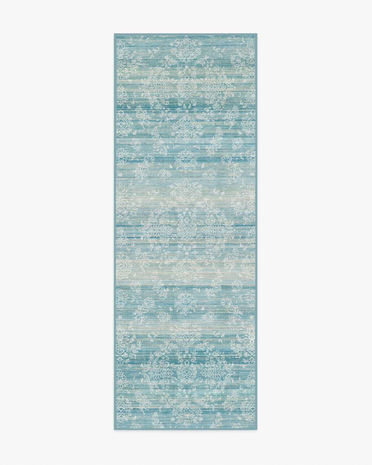 Dara — Halı, Soft Turkuaz, RUNNER, beyaz zemin, 2x7