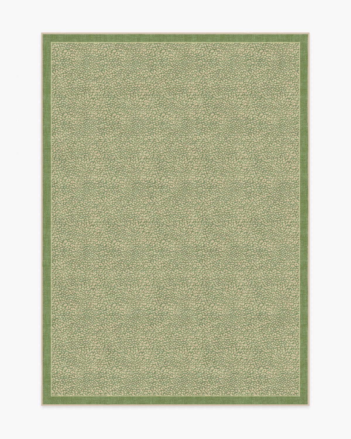 Cheeky Cheetah — Halı, Yeşil, AREA, beyaz zemin, 5x7