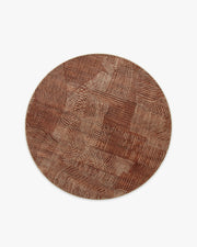 Ferra — Halı, Bakır, ROUND, beyaz zemin, 6R