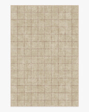 Glen Plaid — Halı, Deve Tüyü Bordo, AREA, beyaz zemin, 6x9