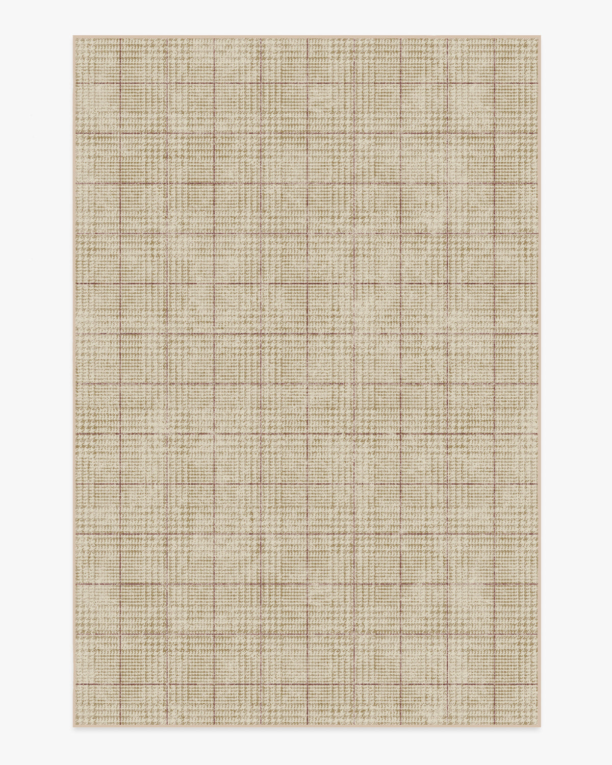 Glen Plaid — Halı, Deve Tüyü Bordo, AREA, beyaz zemin, 6x9