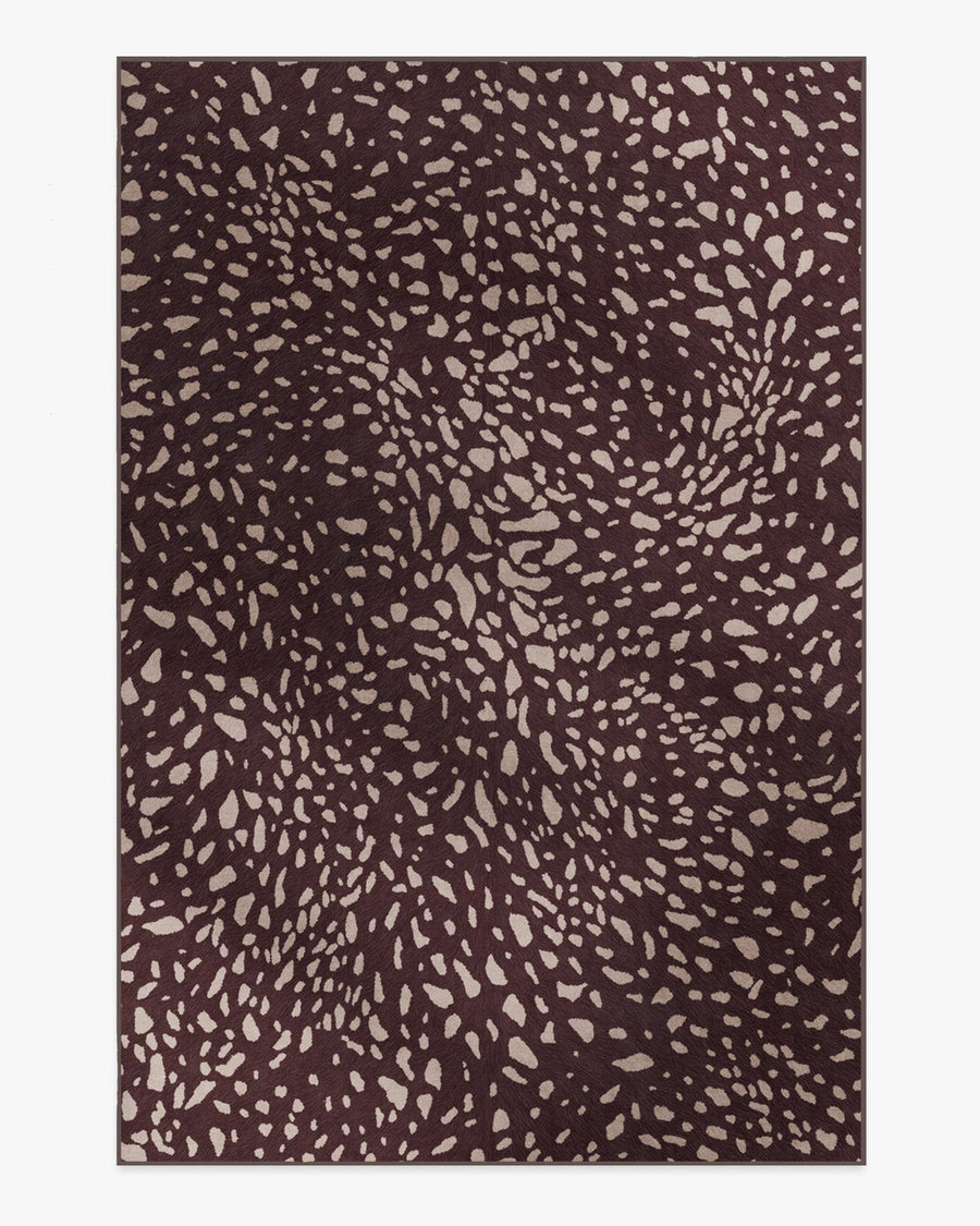 Fawn — Halı, Bordo, AREA, beyaz zemin, 6x9