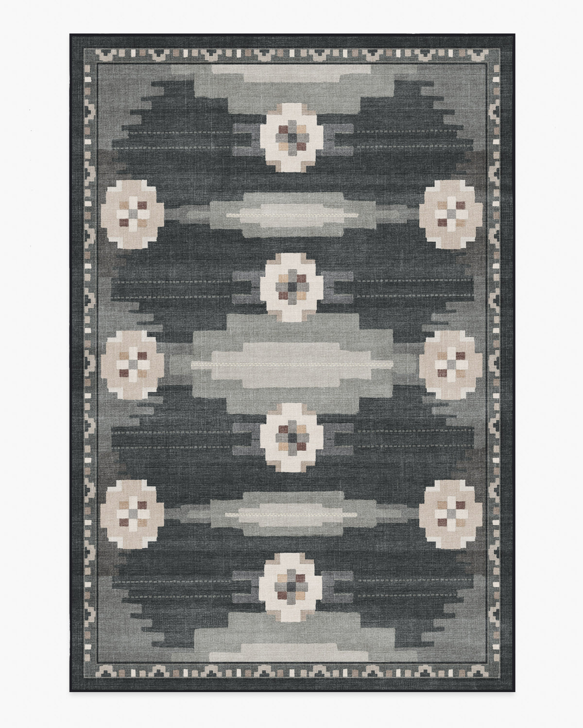 Annika — Halı, Antrasit, AREA, beyaz zemin, 6x9