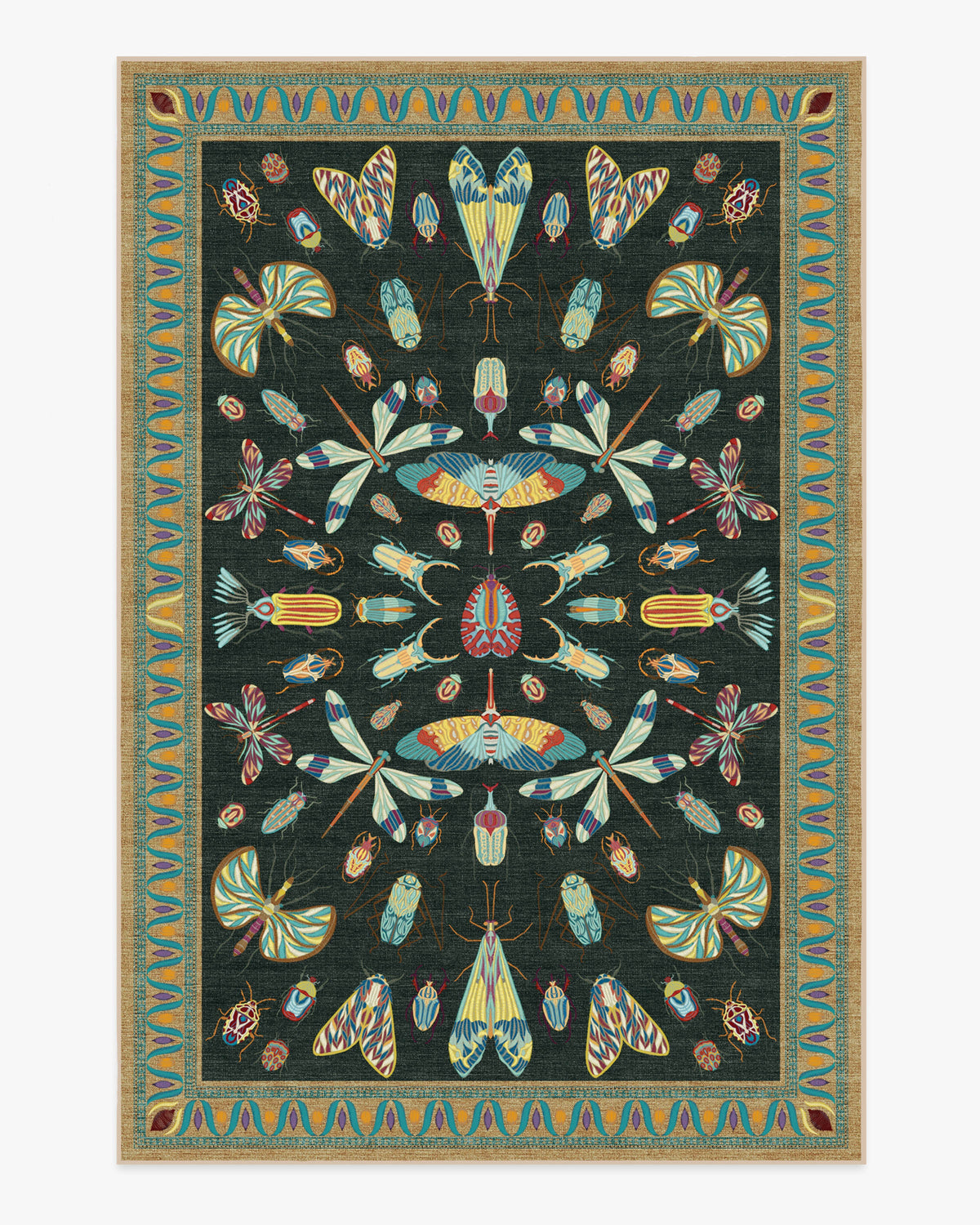 Flutterby — Halı, Antrasit, AREA, beyaz zemin, 6x9