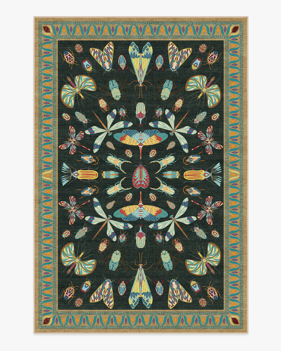 Flutterby — Halı, Antrasit, AREA, beyaz zemin, 6x9