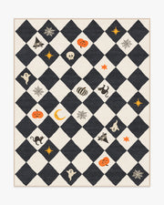 Halloween Harlequin — Halı, Fildişi Antrasit, AREA, beyaz zemin, 8x10