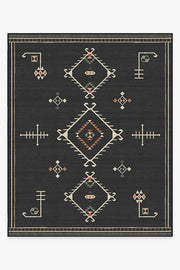 Damali — Halı, Siyah Çok Renkli, AREA, beyaz zemin, 8x10