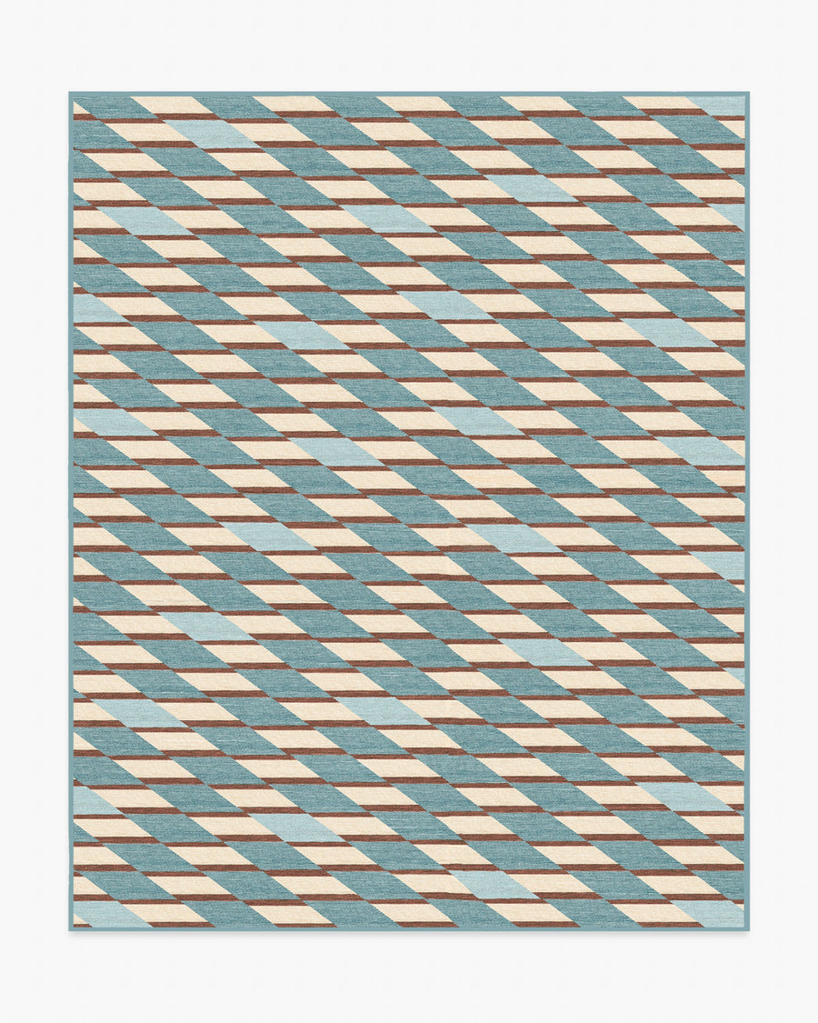 Tess — Halı, Arduvaz Mavisi, AREA, beyaz zemin, 8x10