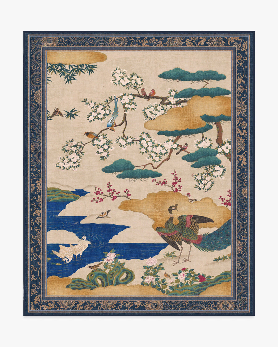 Kano Garden — Halı, Çok Renkli, AREA, beyaz zemin, 8x10