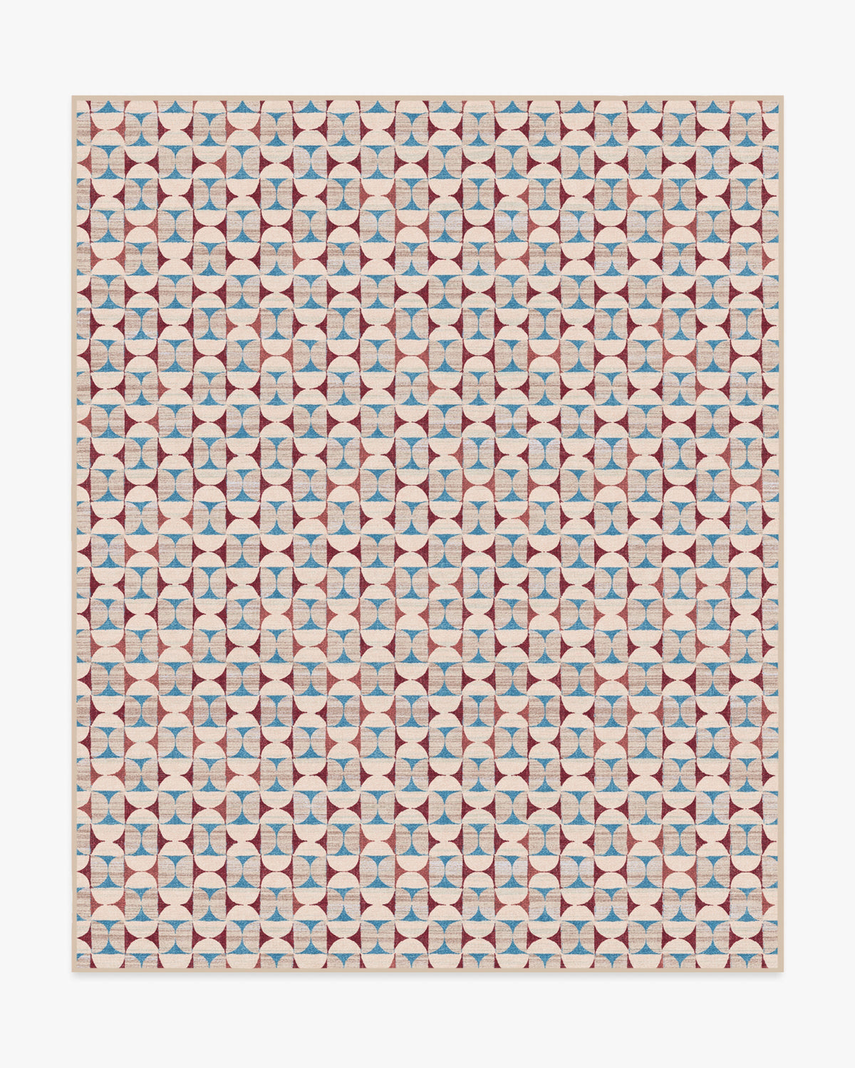 Orana — Halı, Kırmızı Açık ve Mavi, AREA, beyaz zemin, 8x10