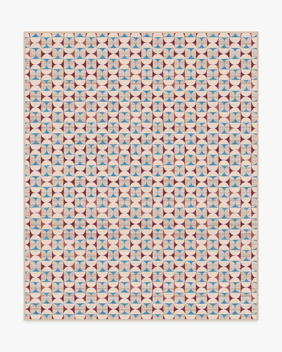 Orana — Halı, Kırmızı Açık ve Mavi, AREA, beyaz zemin, 8x10